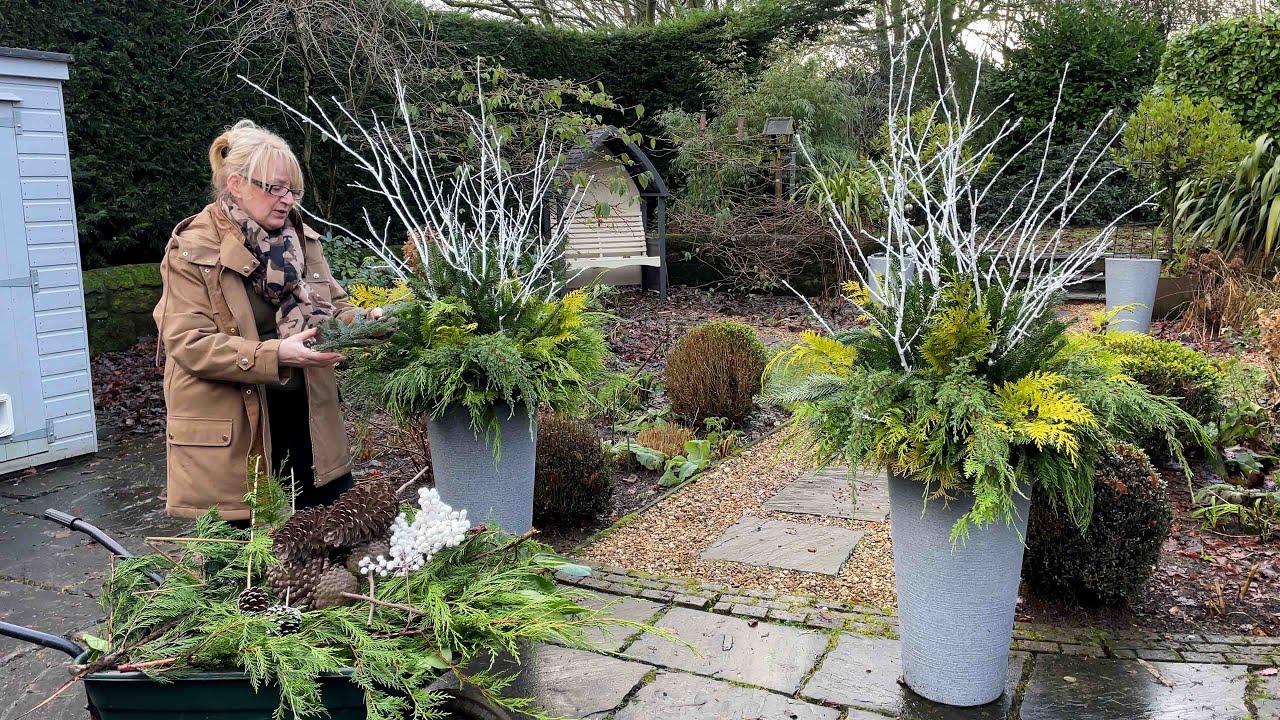 White Garden Christmas Makeover.