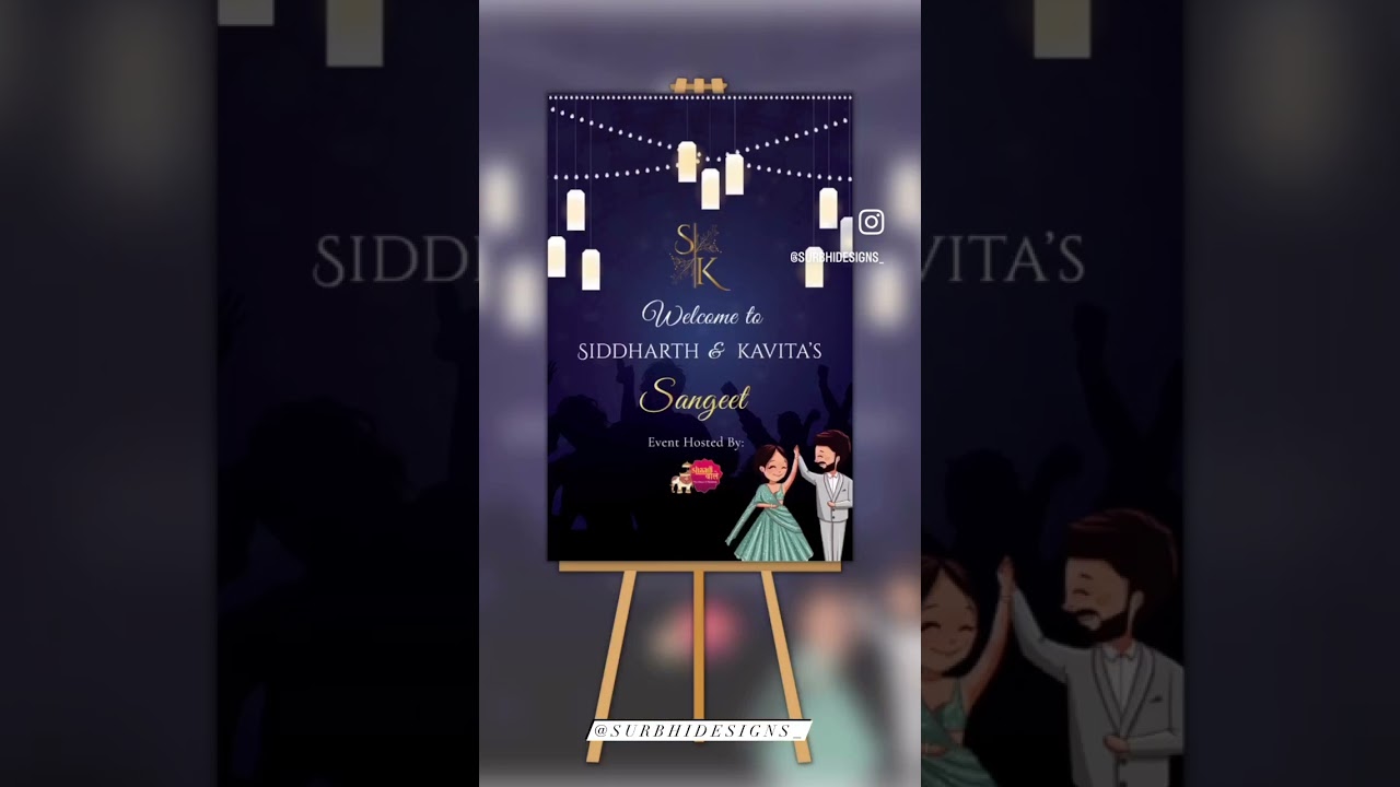 Welcome board for wedding | sunboards | Banners #surbhidesigns