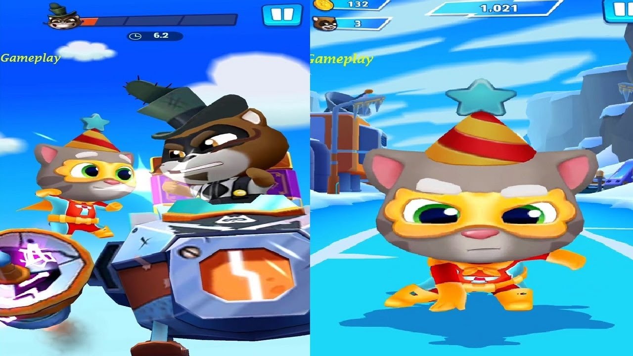 Talking Tom Hero Dash Android Gameplay New Update 2024 Birthday Tom VS Boss Fight