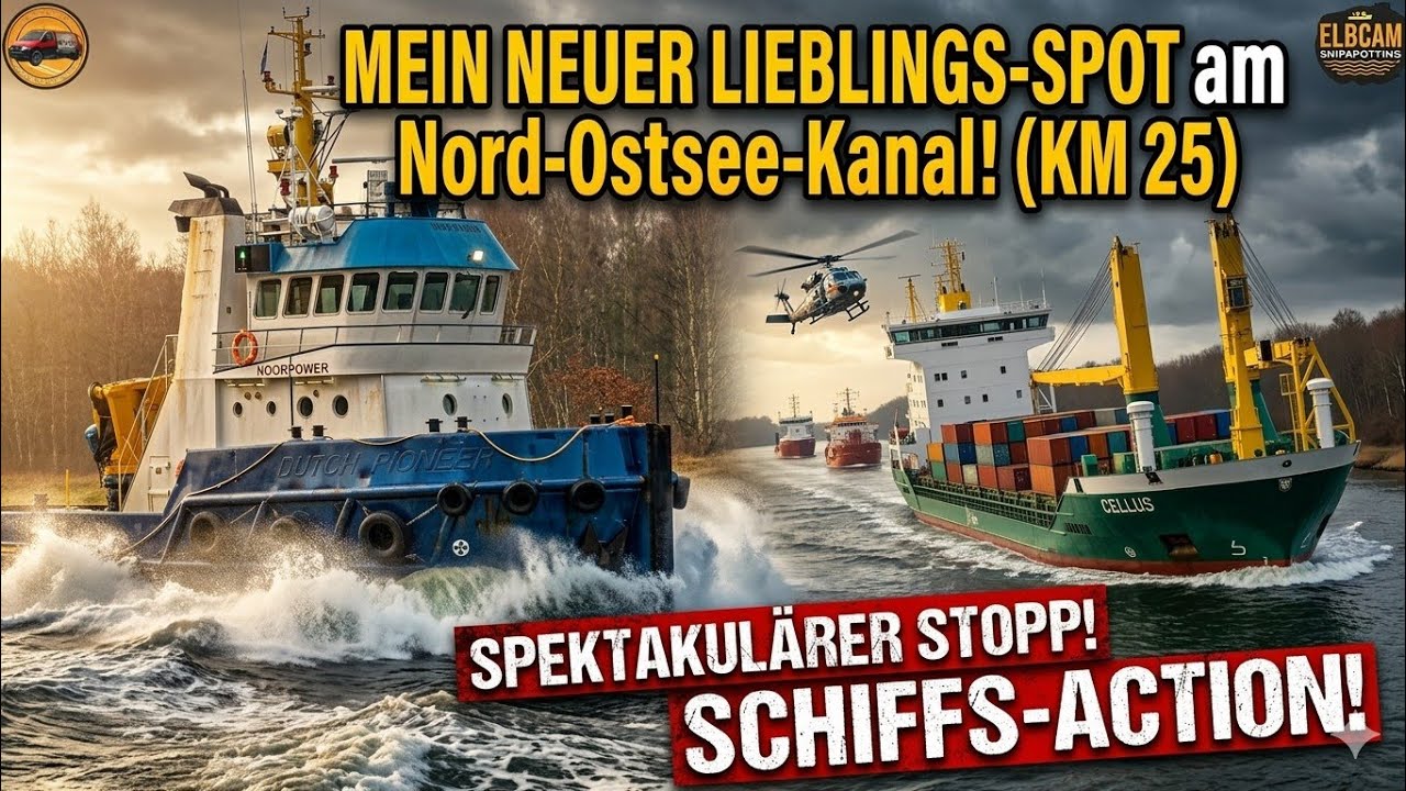 Live vom Nord-Ostsee-Kanal unter der A23 | ElbCam to go