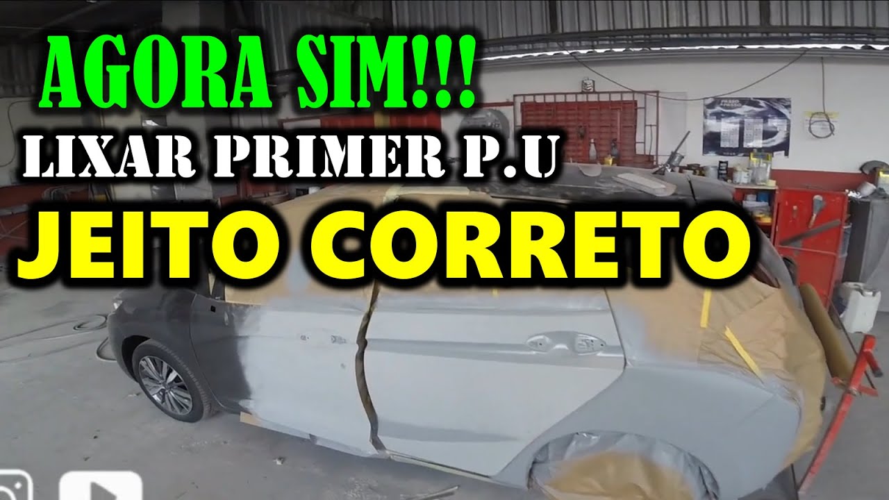 FUNCIONA ASSIM! | LIXAR PRIMER PU com as LIXAS CORRETA #funilaria #pinturaautomotiva #pintandocarro