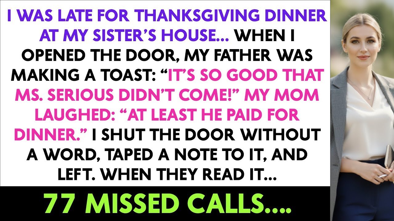 I Was Late For Thanksgiving Dinner At My Sister’s House…When I Opened The Door, My Father Was Making
