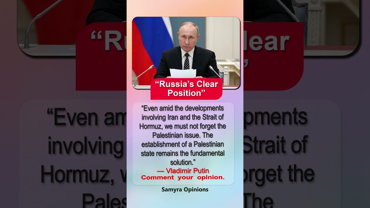 Putin Links Middle East Stability to Palestinian Statehood in Strong Statement
