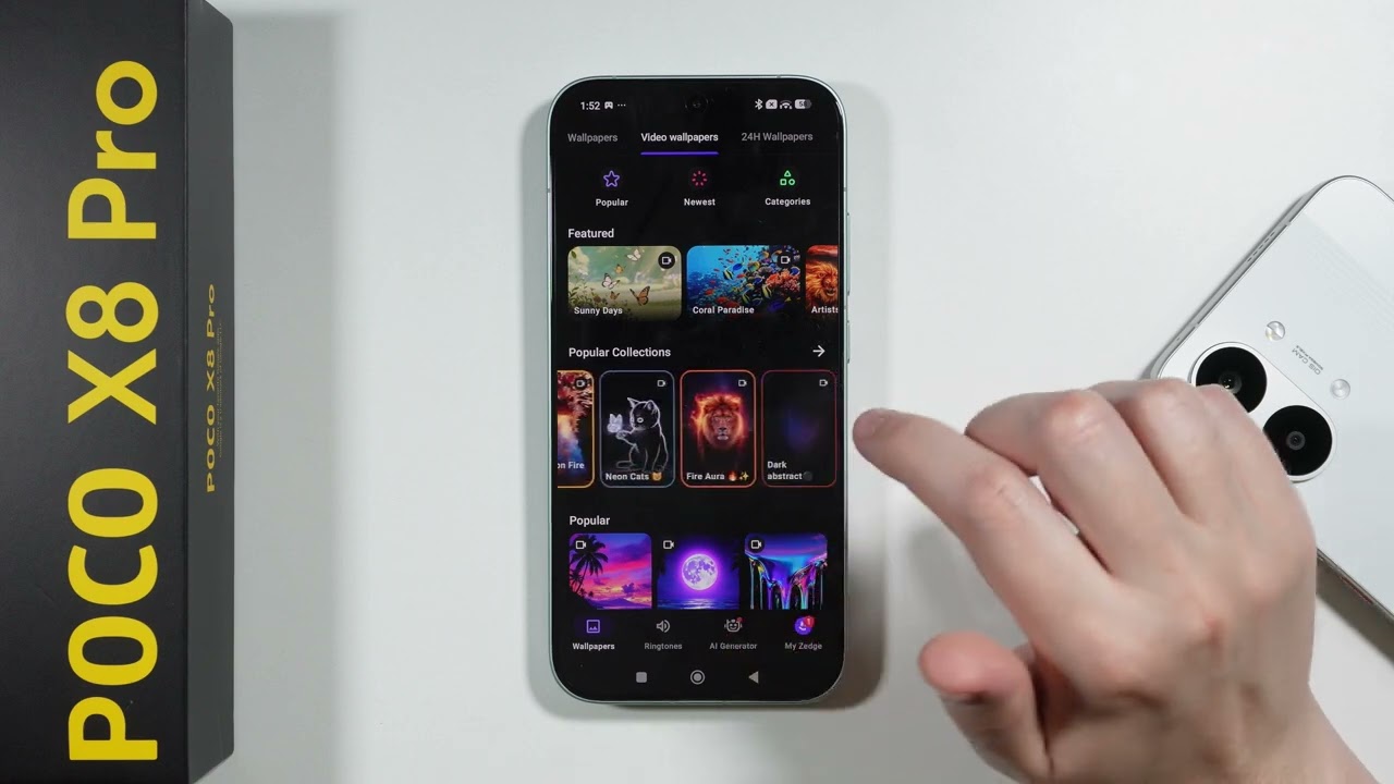 POCO X8 Pro/Pro Max: Как установить живые обои (анимированные видеообои)