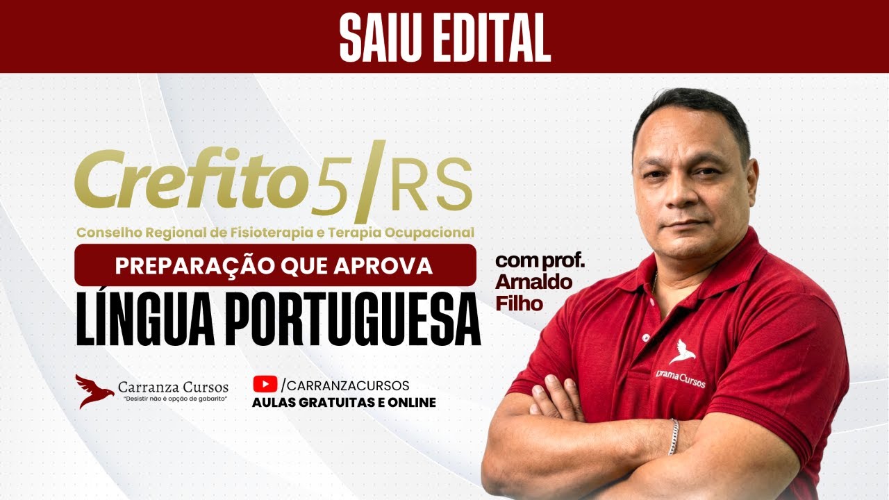 Concurso CREFITO5/RS | Língua Portuguesa | Interpretação e Gramática | Aula Completa