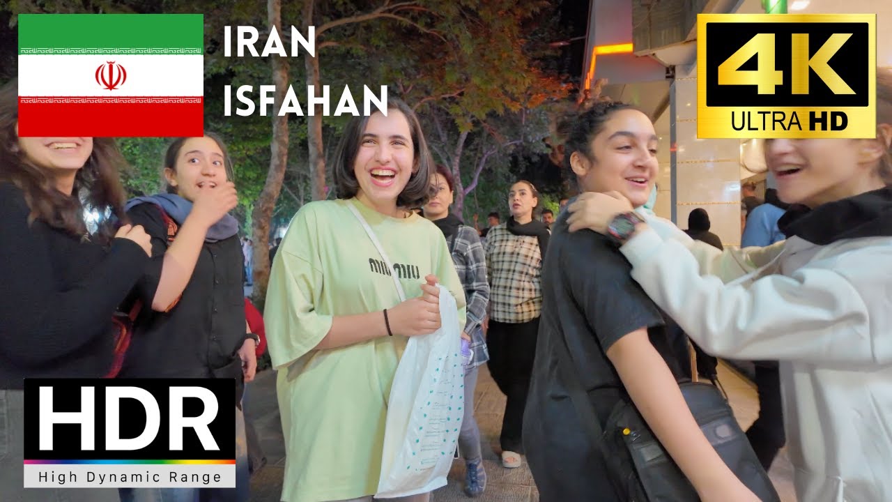 🇮🇷Isfahan 4k walk - Iran 4K Night Walking Tour｜4K 60fps