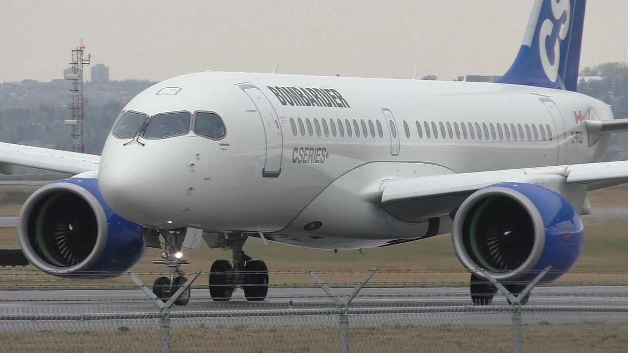 Bombardier CS100 [C-FFCO] Landing and Takeoff at Calgary Airport ᴴᴰ