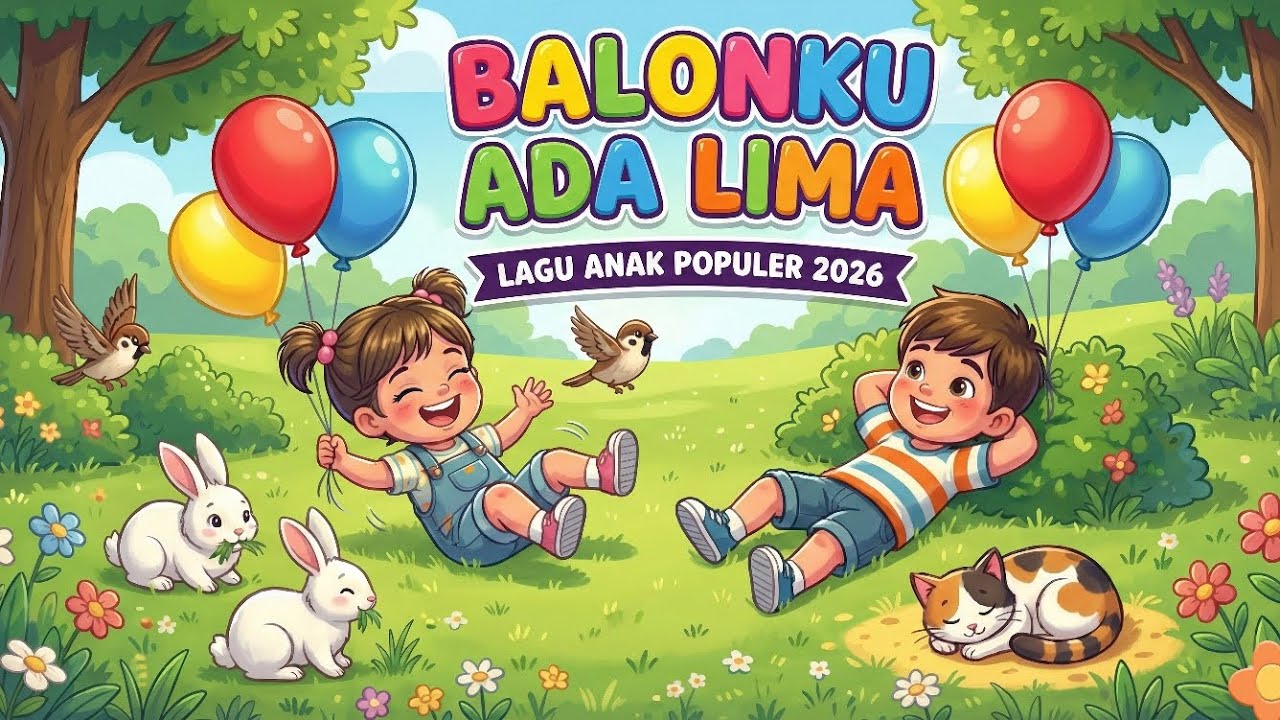 Balonku Ada Lima 🎈 - Lagu Anak Populer Indonesia - Nursery Rhymes