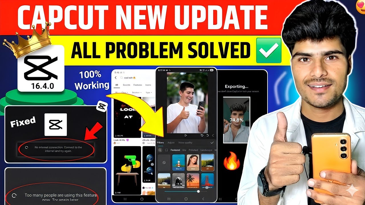 Capcut Pro Update 2026✅️ Too many people are using this feature | Capcut no internet problem solve