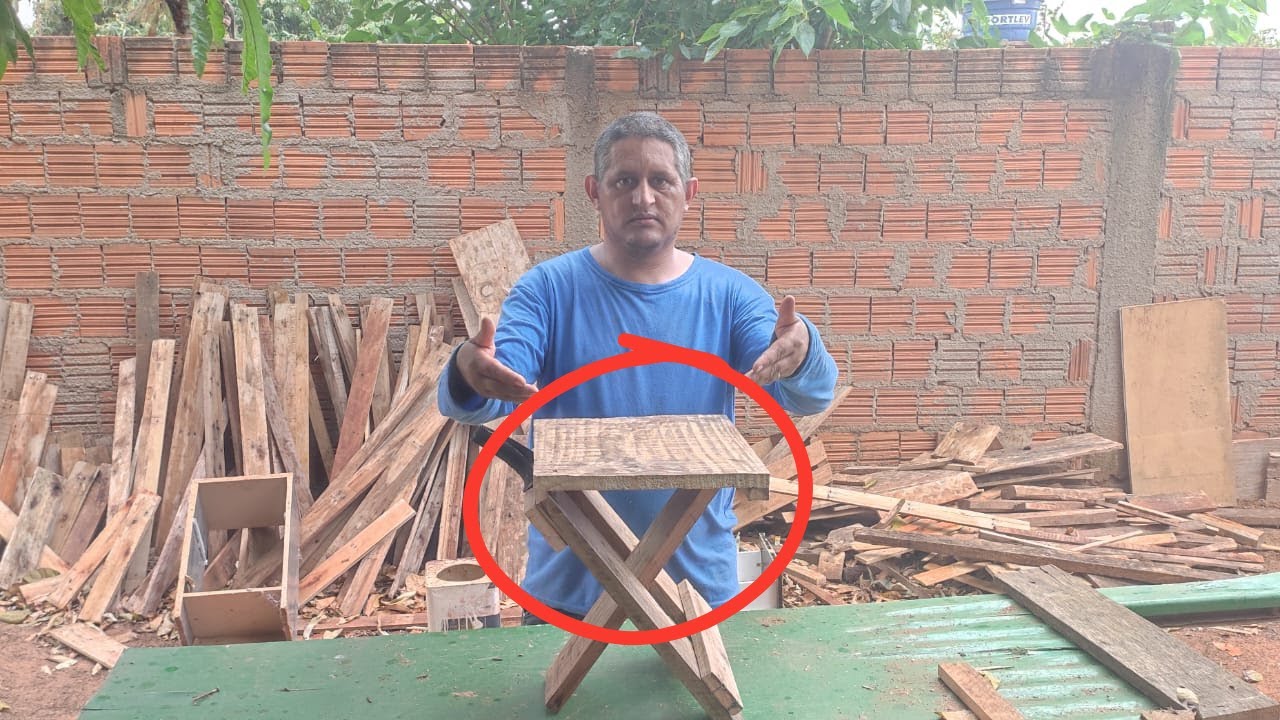 Como fazer  um banquinho dobrável  passo a passo
