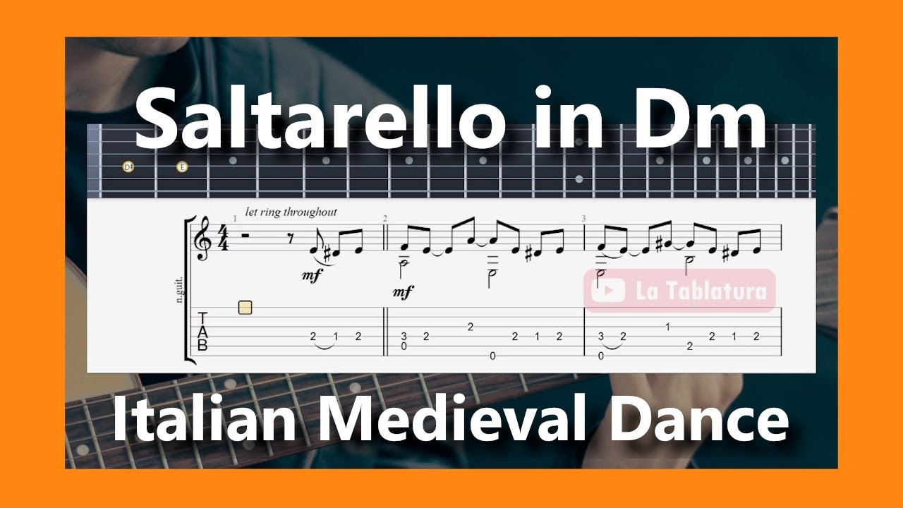 Saltarello in Dm - Medieval Italian Dance - Guitar Tab