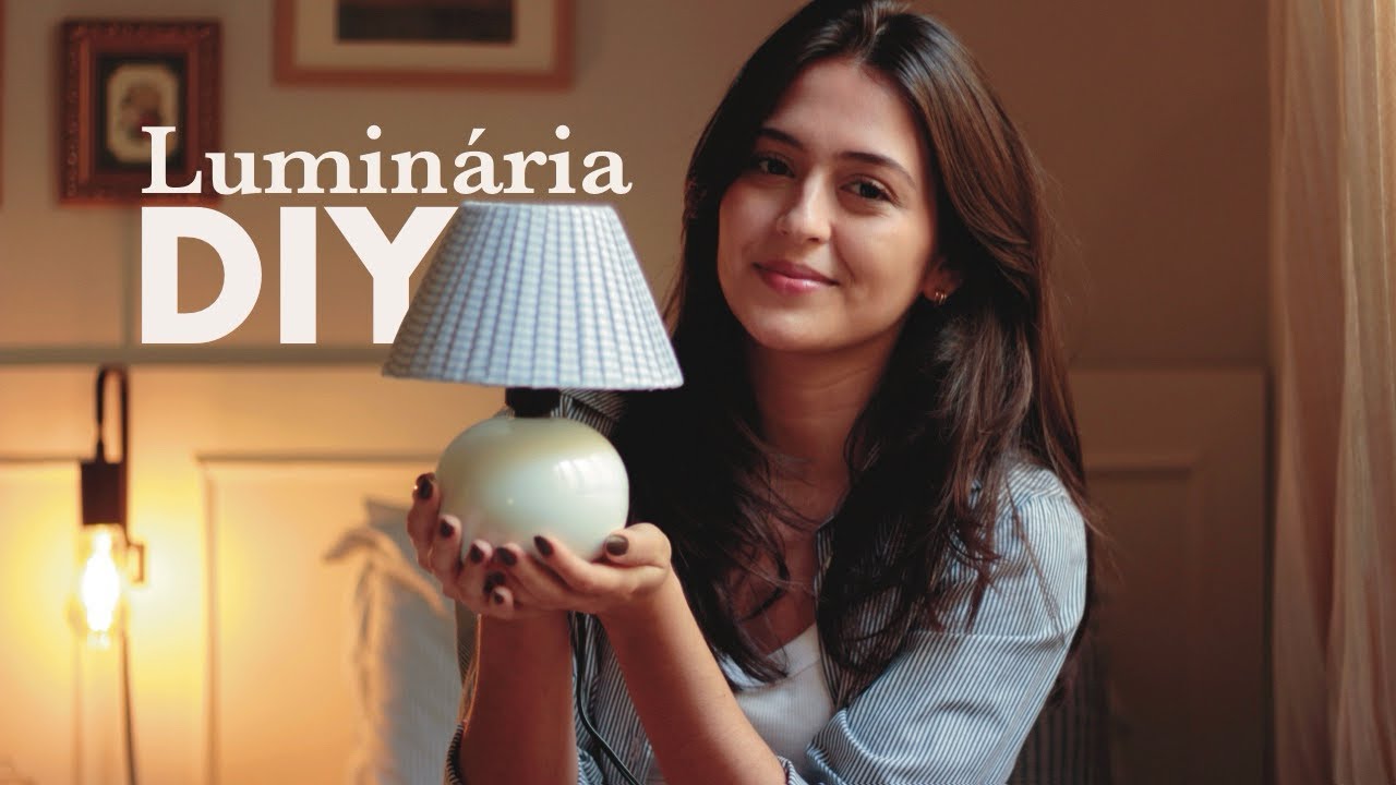 como fazer abajur plissado | DIY cúpula de luminária personalizada