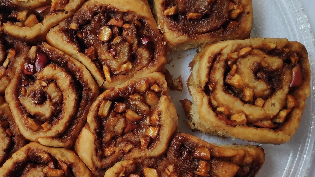 Whole Wheat Apple Cinnamon Rolls|| No Refined Flour, No Refined Sugar, No Eggs