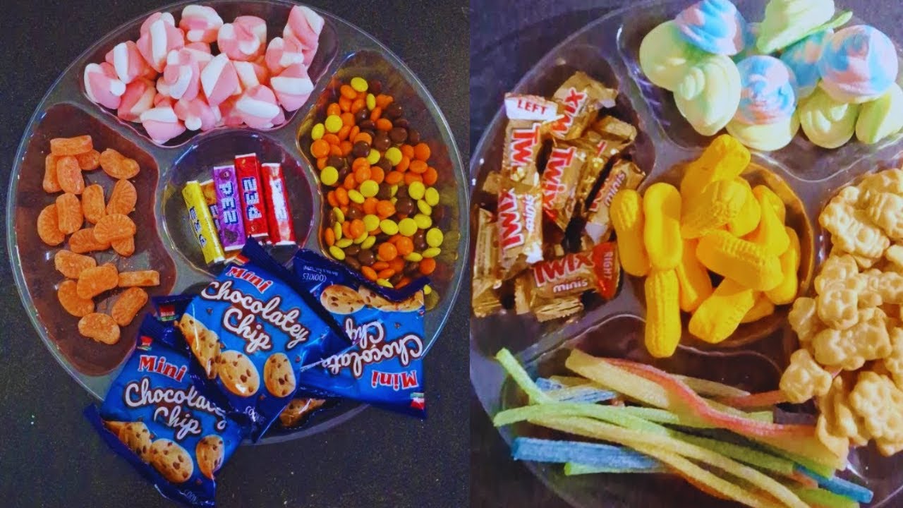 🍬✨ colorful sweets & delicious chocolates platter ASMR ✨🍬