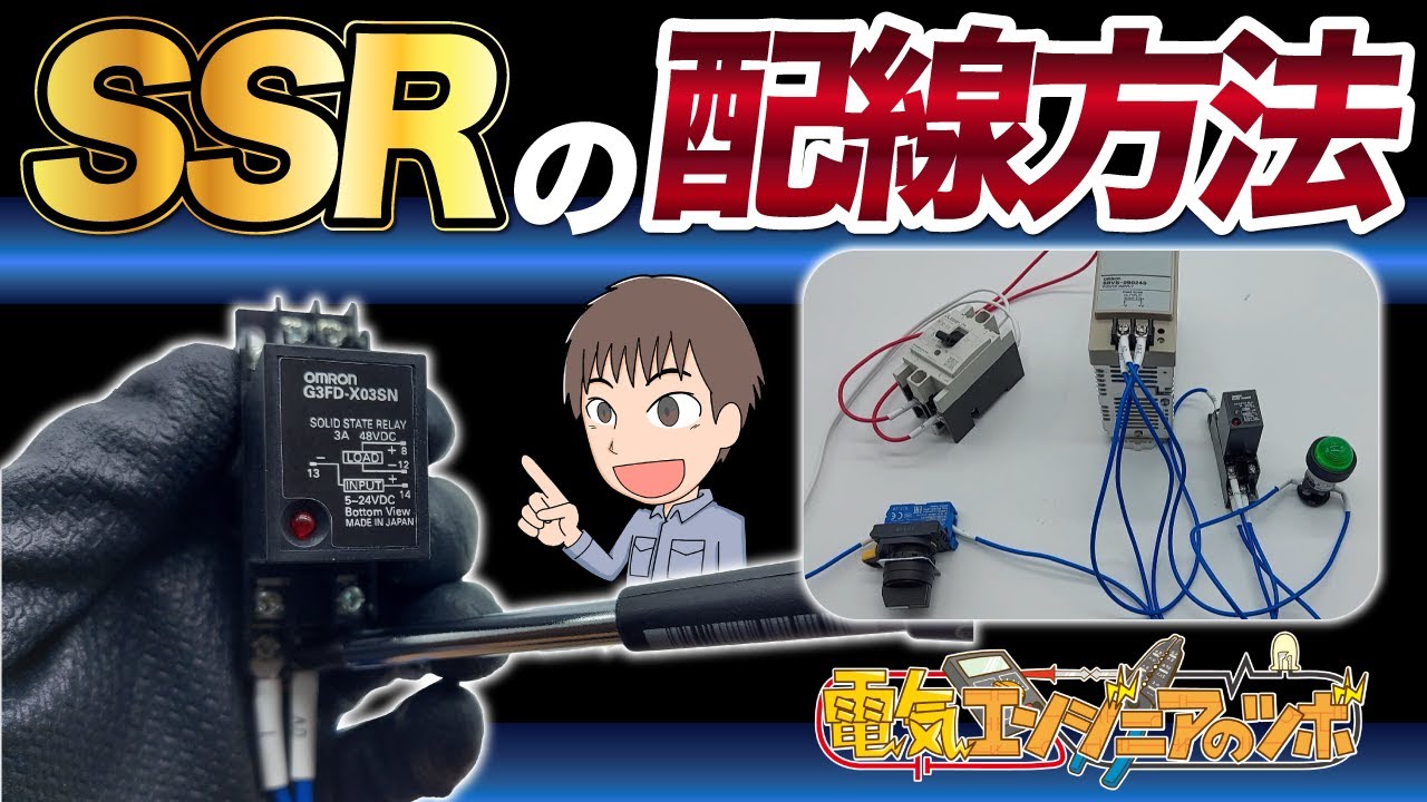 【実演】有接点リレーMY2Nの配線と比較、SSR配線方法について