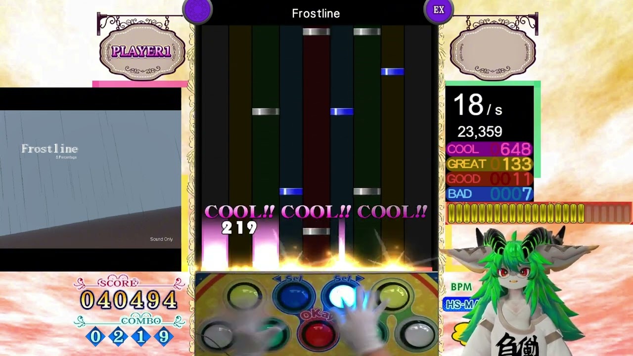 [pop'n music PMS] ●12 Frostline EXHARD CLEAR AAA