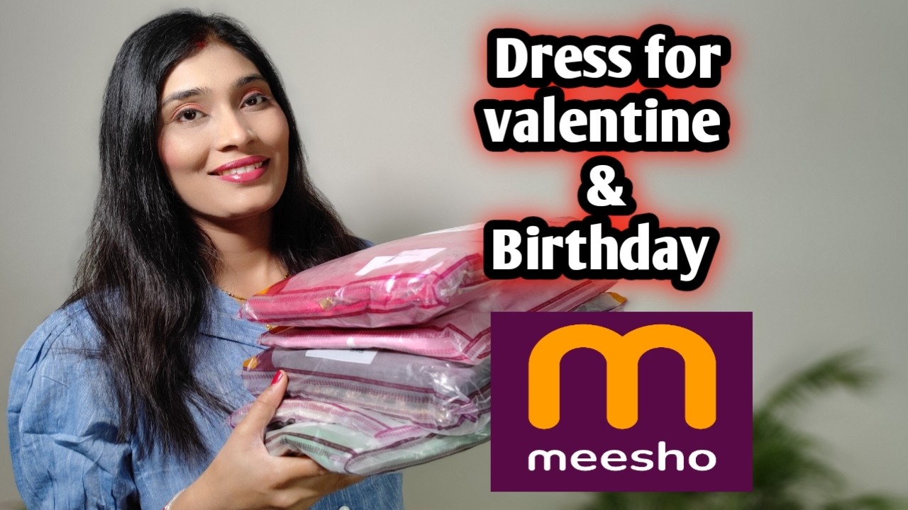 MEESHO LATEST DRESS HAUL💙 Meesho affordable dress for valentine, birthday 💙 Maxi dress haul #meesho