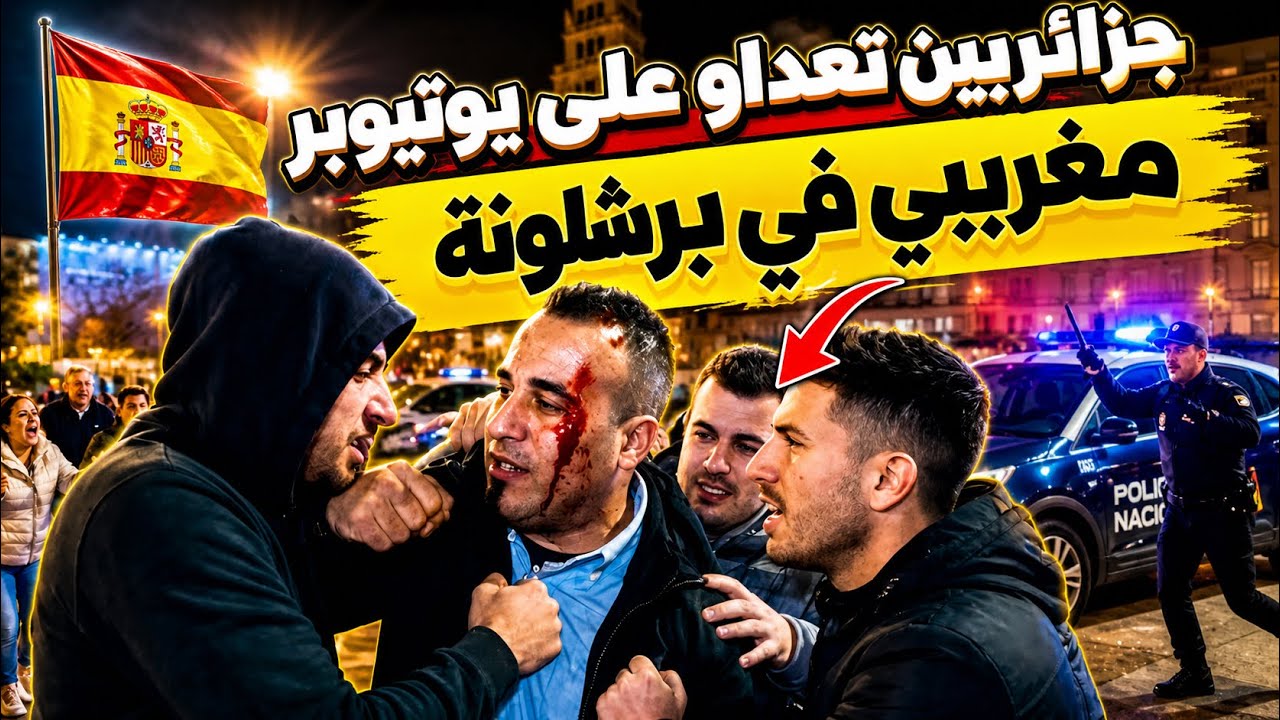 حادثة اعتداء على يوتيوبر مغربي في برشلونة..ممنوع تصوير