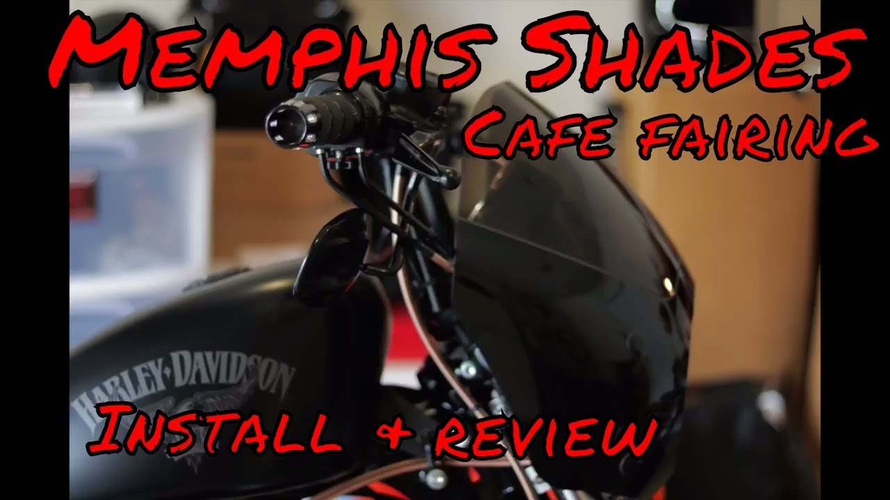 Memphis Shades Cafe Fairing Install & Review-Harley Iron 883 Sportster