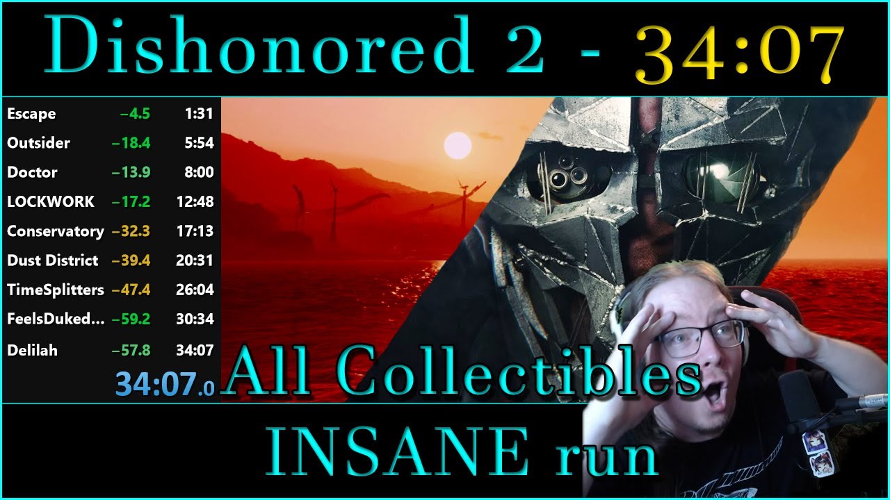Dishonored 2 - All collectibles Speedrun in 34:07 World Record