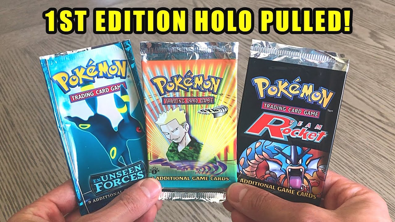 *I PULLED A 1ST EDITION HOLO POKEMON CARD!* Opening RARE Vintage Booster Packs of Pokemon Cards!