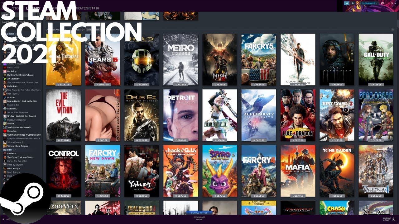Steam Collection showcase OVER 500 GAMES!