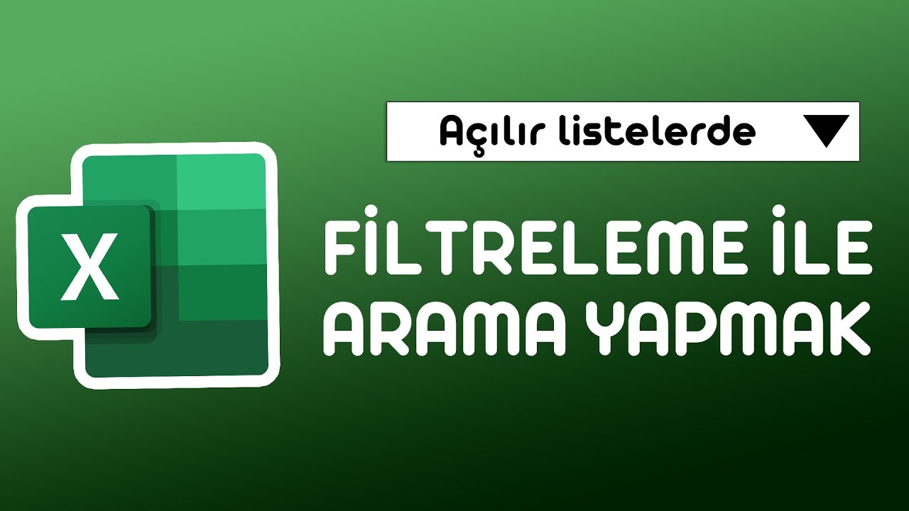 Liste Ya Da Açılır Listelerde Filtreleme Yaparak Arama Yapmak | Excel Dersleri #excel