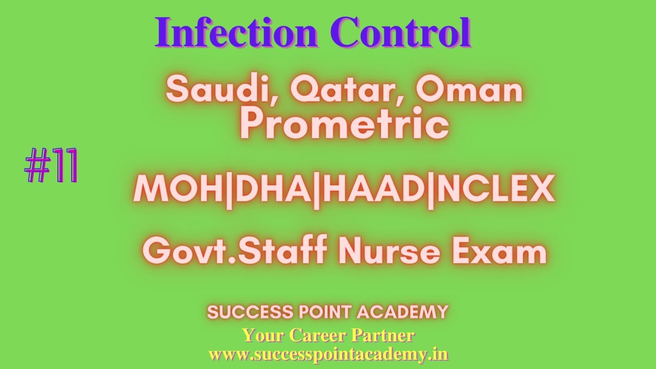 Infection Control Nursing|Prometric Question 2021|MOH Saudi|DHA|HAAD|NCLEX| STAFF NURSE Question #11