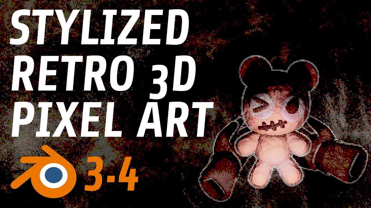 Stylized Retro Pixel Art in 3D (Blender 3.4 Tutorial)