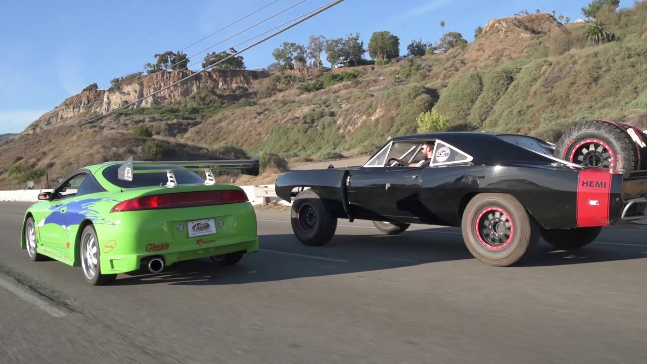 One Last Ride - Paul Walker Mitsubishi Eclipse vs screen used Vin Diesel Offroad Charger