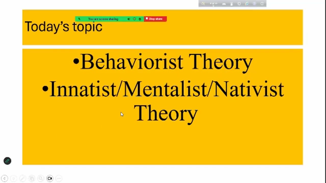 ELT Rec Class 2 Behaviorist Theory Date 04 01 26