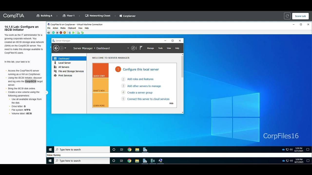 14 1 6 Lab Configure an iSCSI Initiator