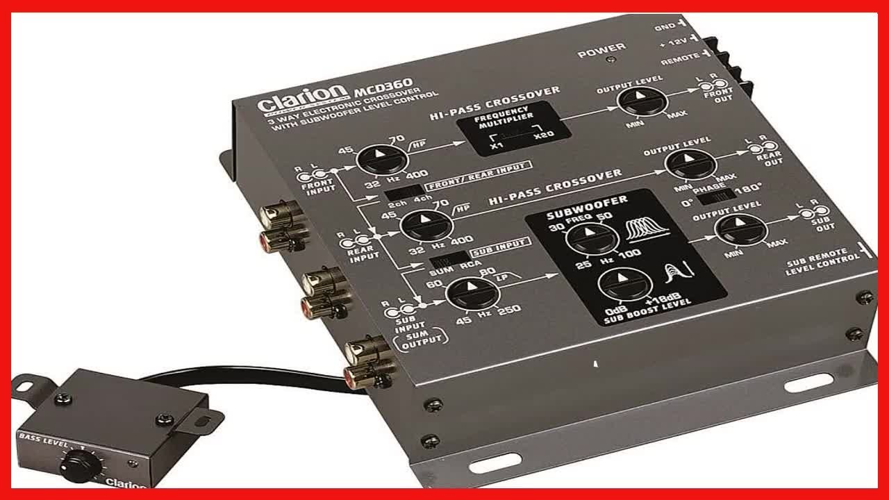 Great product -  Clarion MCD360 2/3-Way 6-Channel Electronic Crossover w/ 5-Volt RCA Outputs + Subwo