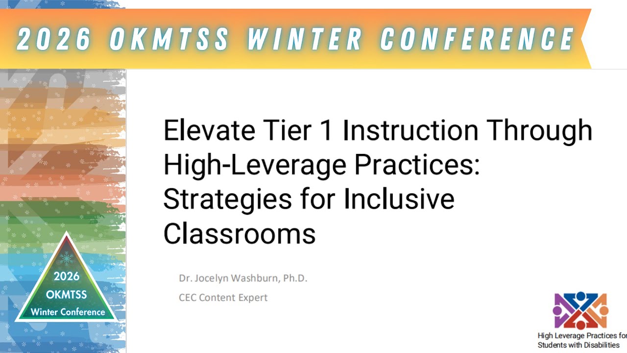 Keynote Speaker Dr. Jocelyn Washburn's Elevate Tier 1 Instruction | 2026 OKMTSS Winter Conference