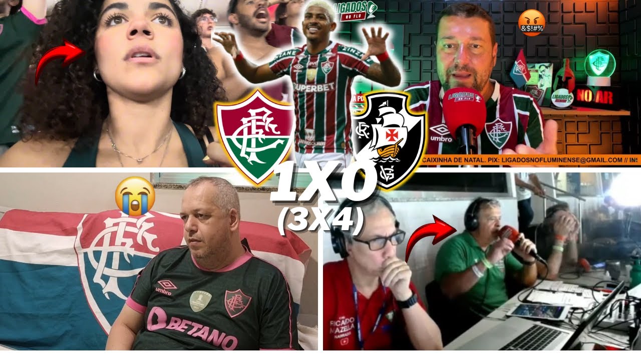 REAÇÕES DOS TRICOLORES REVOLTADOS ELIMINADOS | FLUMINENSE 1(3X4) 0 VASCO- COPA DO BRASIL 2025