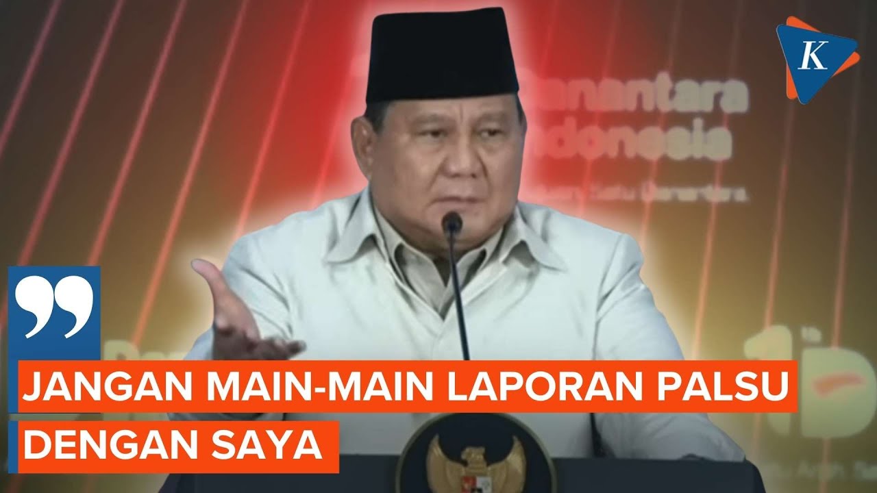Prabowo Peringatkan Jajaran Tak Beri Laporan Palsu 'Asal Bapak Senang'