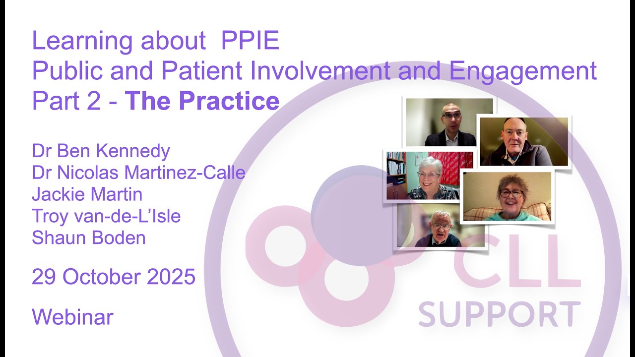 Learning about  PPIE - Public and Patient Involvement and Engagement. Part 2 - The Practice
