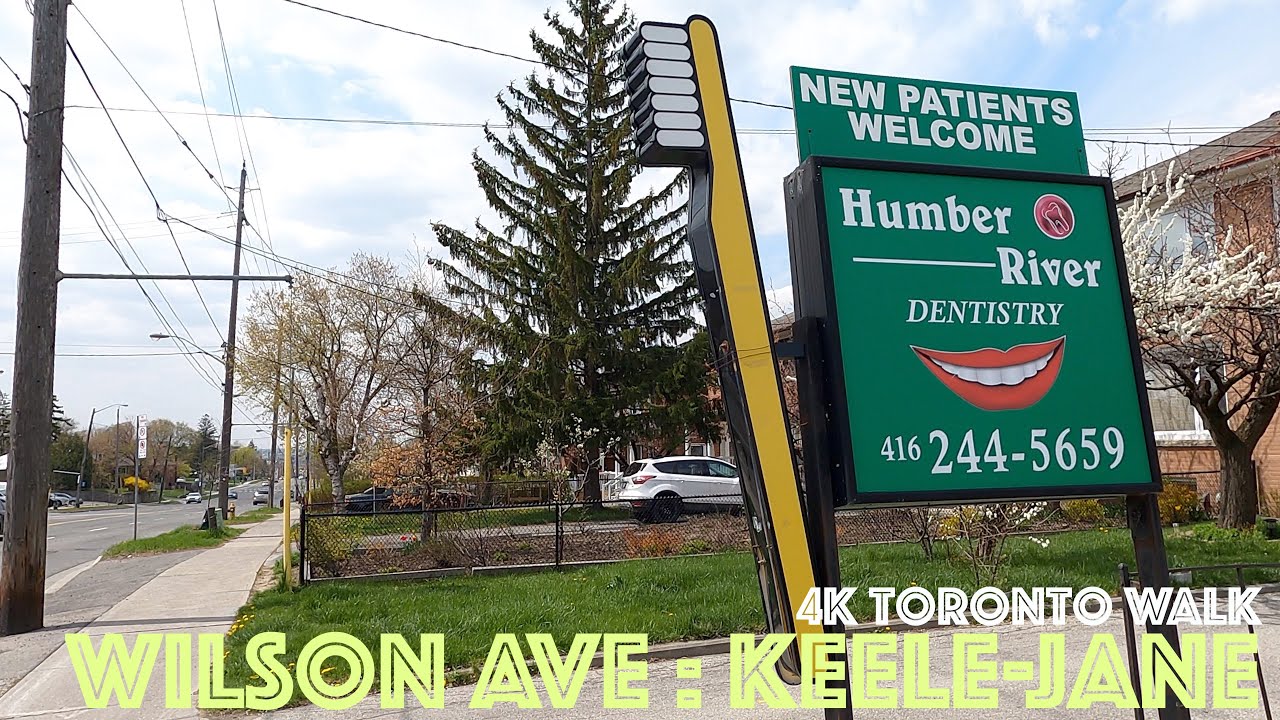 Wilson Avenue from Keele St. to Jane St.: 4K Slow Walk Toronto, Canada