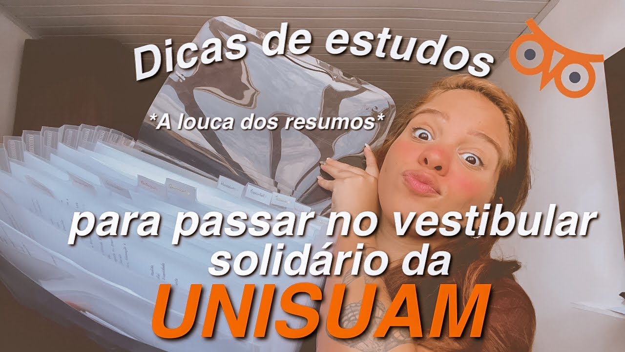 Dicas de estudos para o VESTIBULAR SOLIDÁRIO/ UNISUAM 🧡