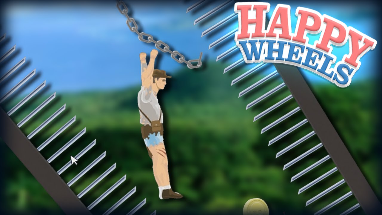 Free Fall.. INTO Rope Swing!? || Happy Wheels #37
