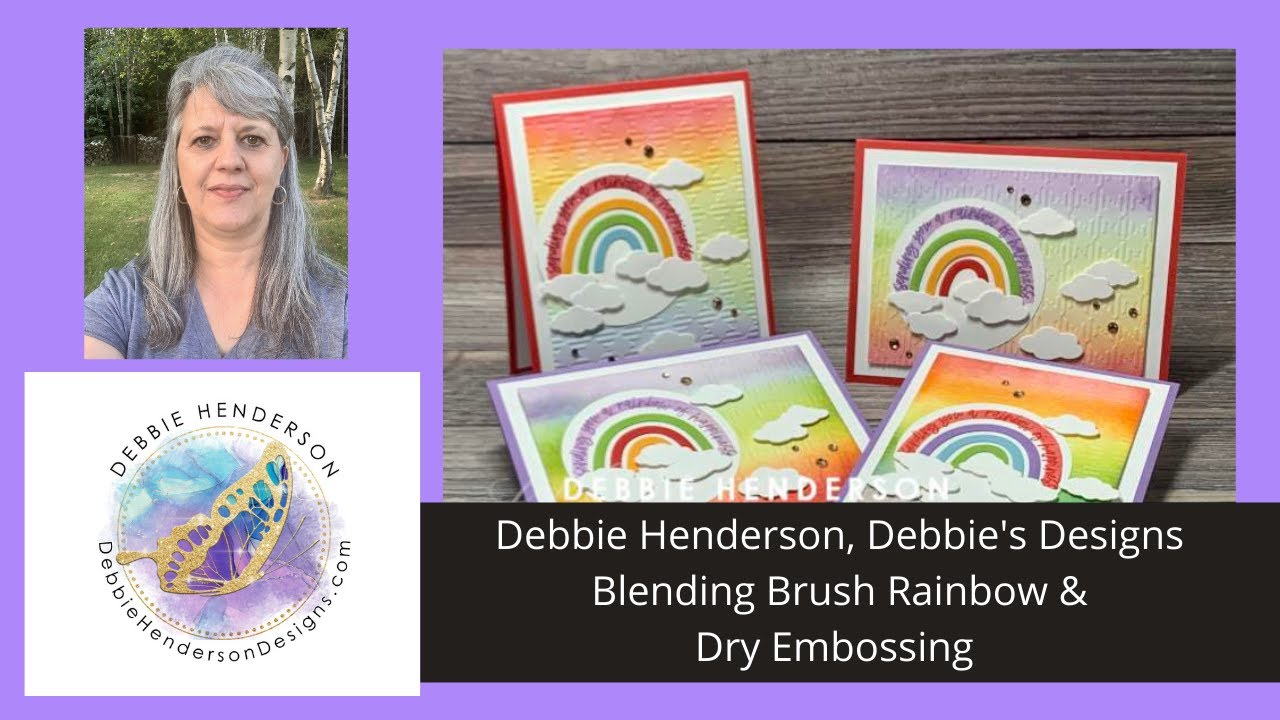 Stampin' Up! Blending Brushes Rainbow  and Dry Embossing