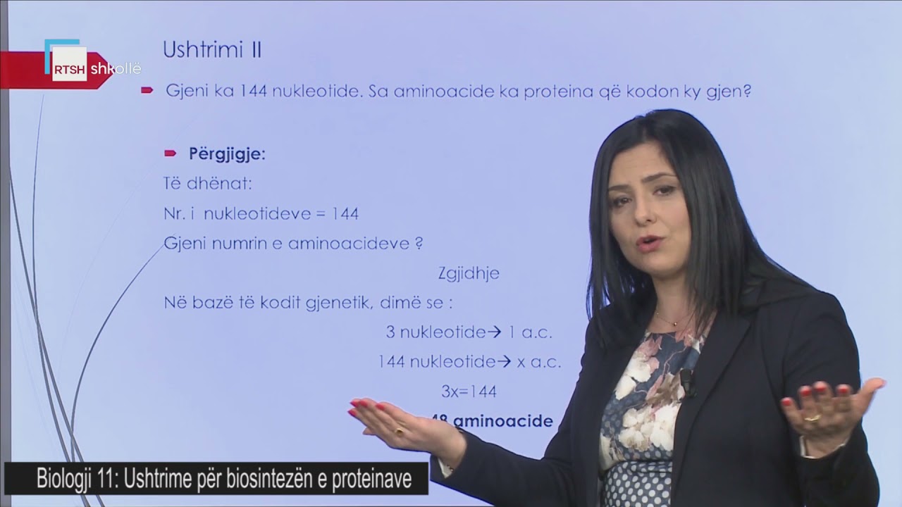 Biologji 11 - Ushtrime për biosintezën e proteinave