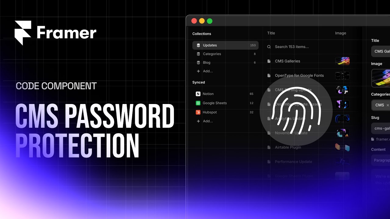How to Add Password Protection to Framer CMS Contents