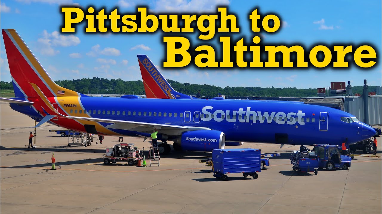 Full Flight: Southwest Airlines B737-800 Pittsburgh to Baltimore (PIT-BWI)