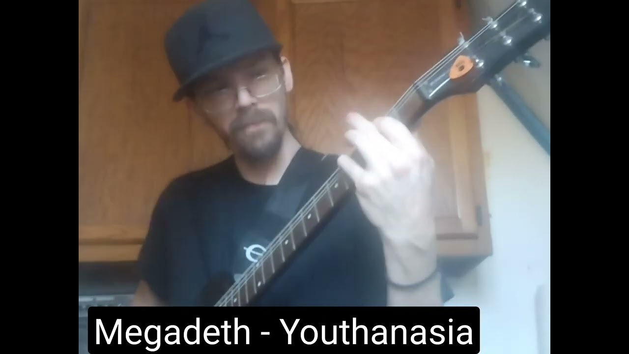 Megadeth - Youthanasia guitar cover rhythm solo tutorial lesson 