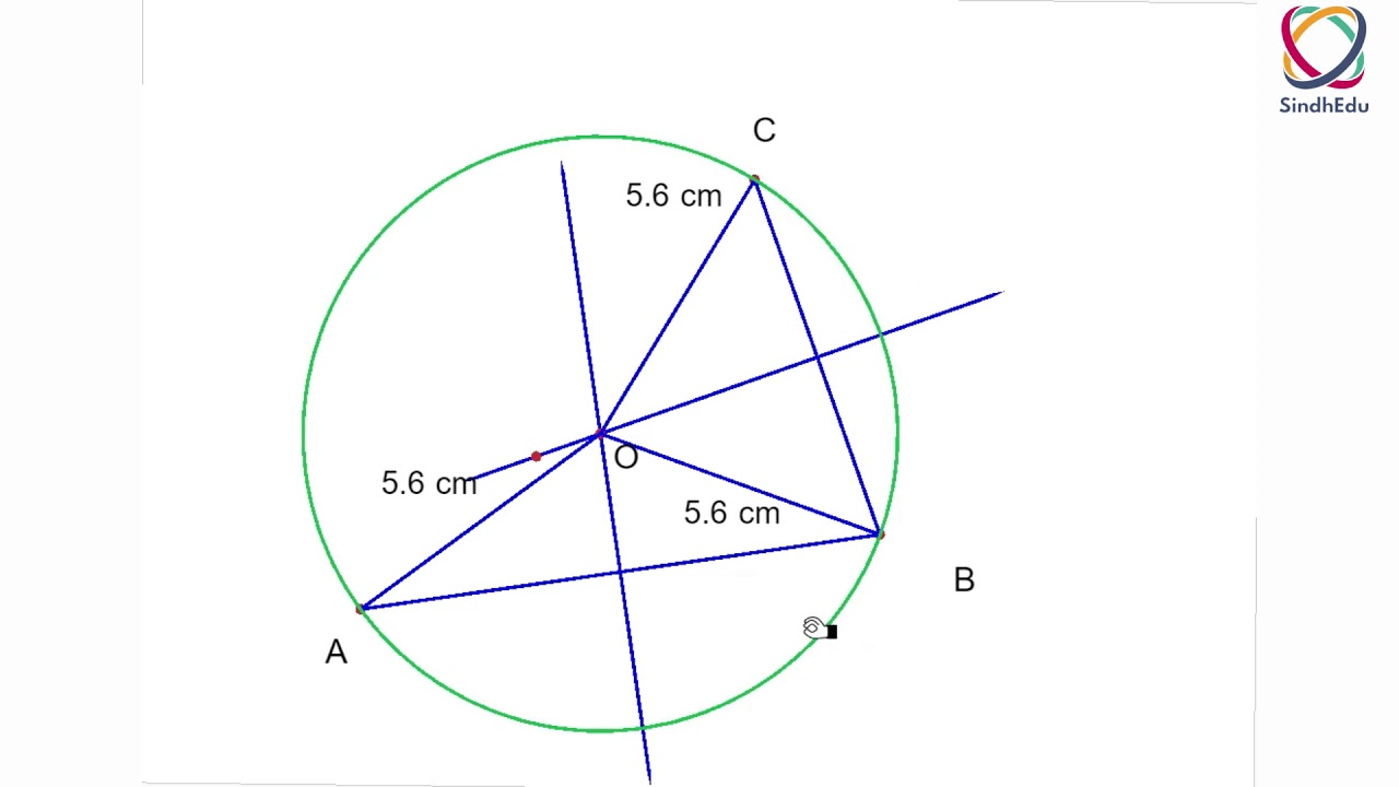 One and only one circle can pass through three non collinear points | Theorem 3 | Topic 13.20 | Urdu