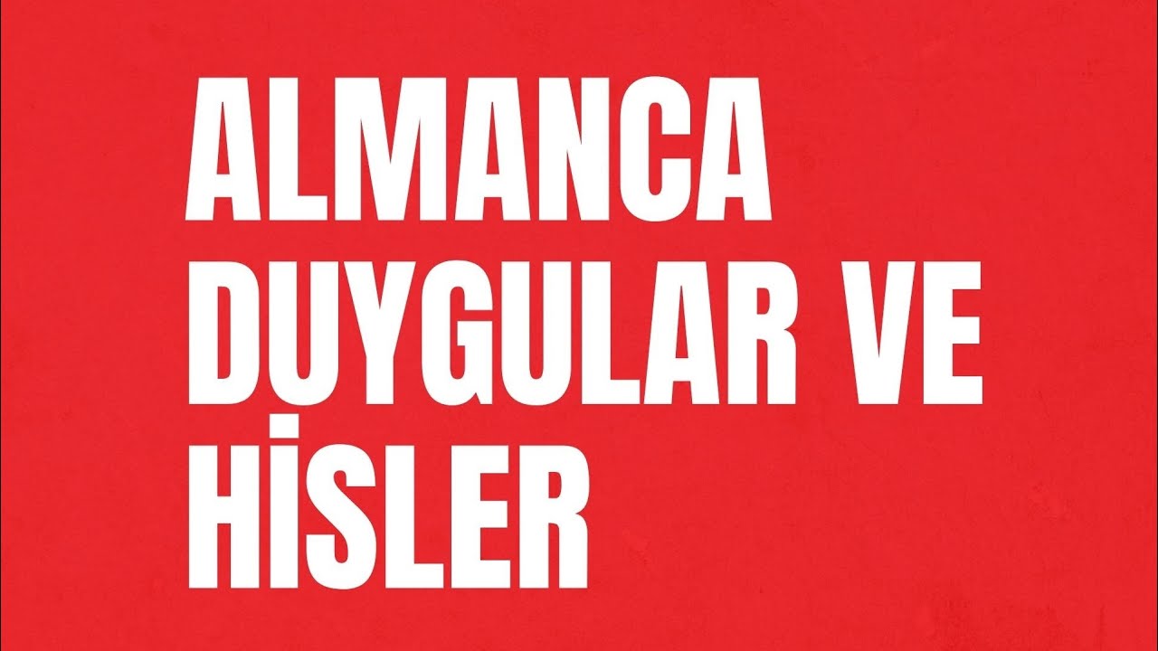 6 Dakikada Almanca Duygular ve hislerimizi söylemeyi öğreniyoruz  #almancaöğren #almancakonuşma