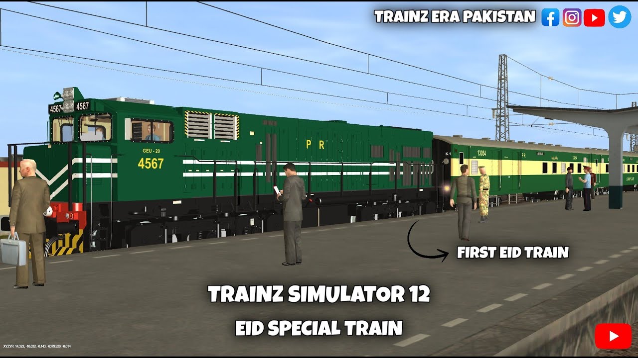 EID SPECIAL TRAIN OF PAKISTAN RAILWAY IN TRAINZ | #trainzsimulator #train #trending #viralvideo