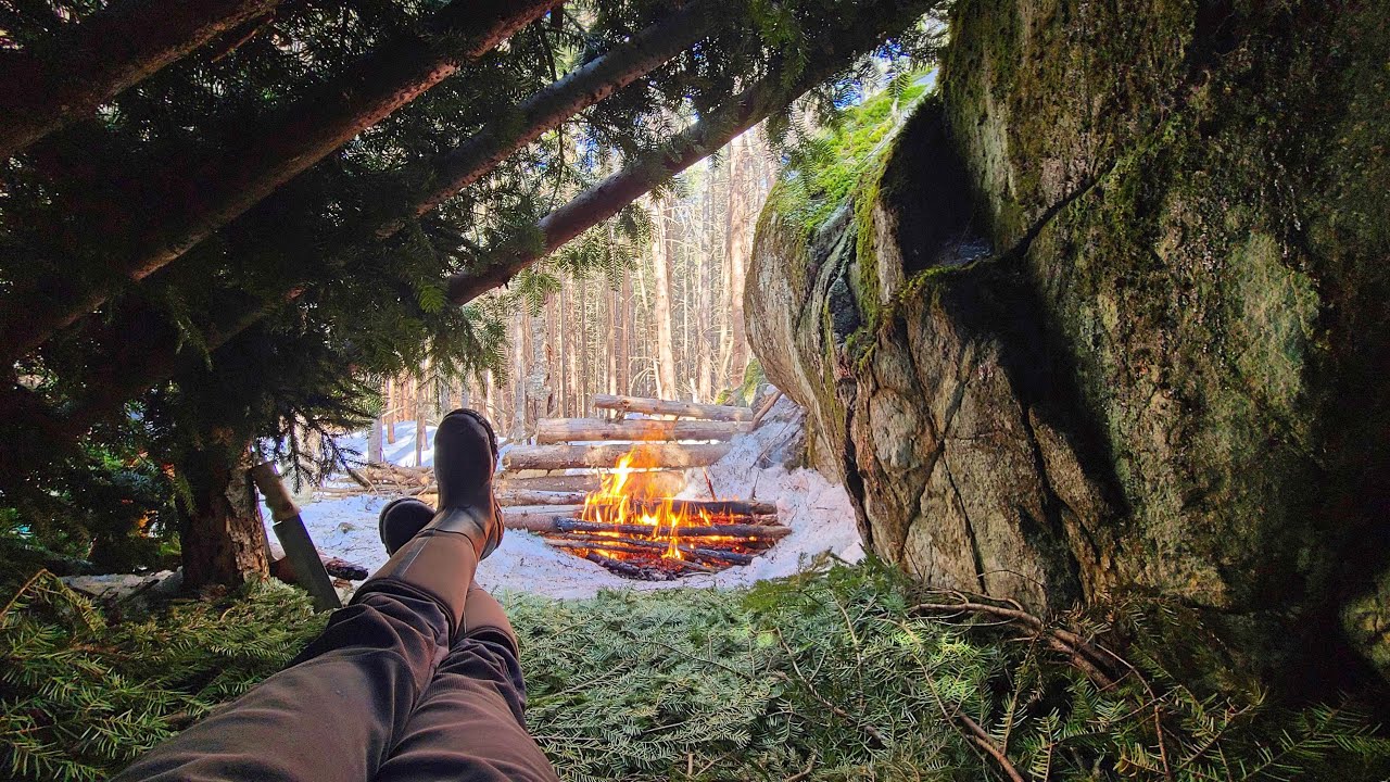 Winter Camping - No Tent Or Sleeping Bag