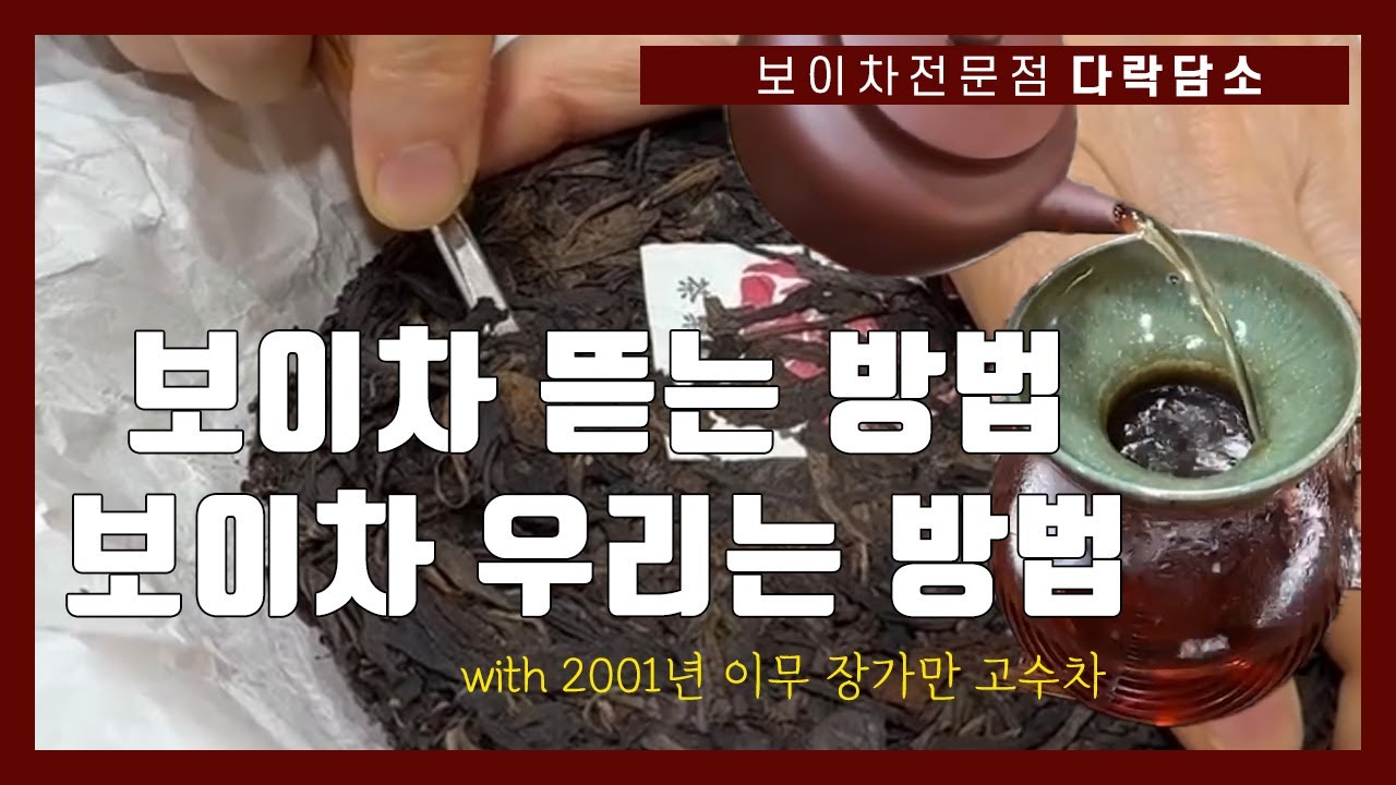보이차 뜯는 방법 | 생차 노차 마시는 방법  |  2001년 이무 장가만 보이차